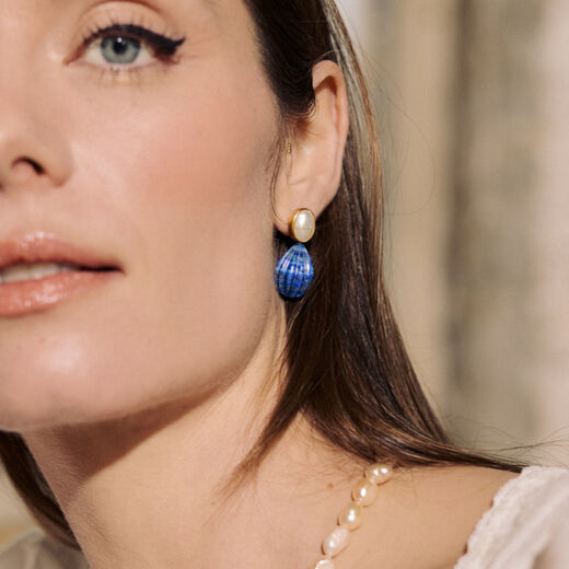 Carved teardrop earrings by Carousel Jewels